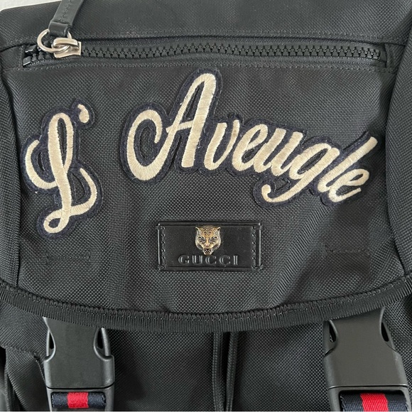 Gucci L'Aveugle Par Amour Embroidered Tech Pack Backpack - Picture 3 of 13